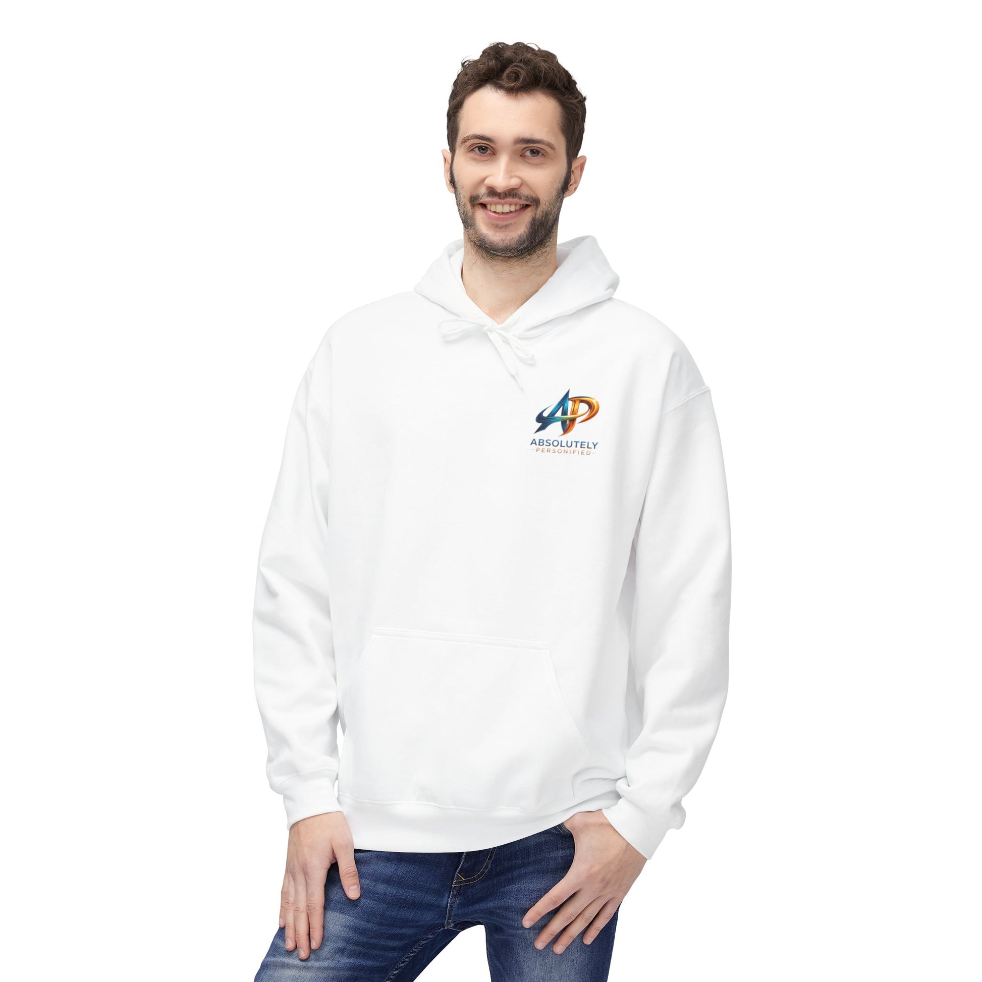 Printify oversized hoodie, soft and cozy, in a relaxed fit with a front pocket and hood, displayed in a casual fashion.