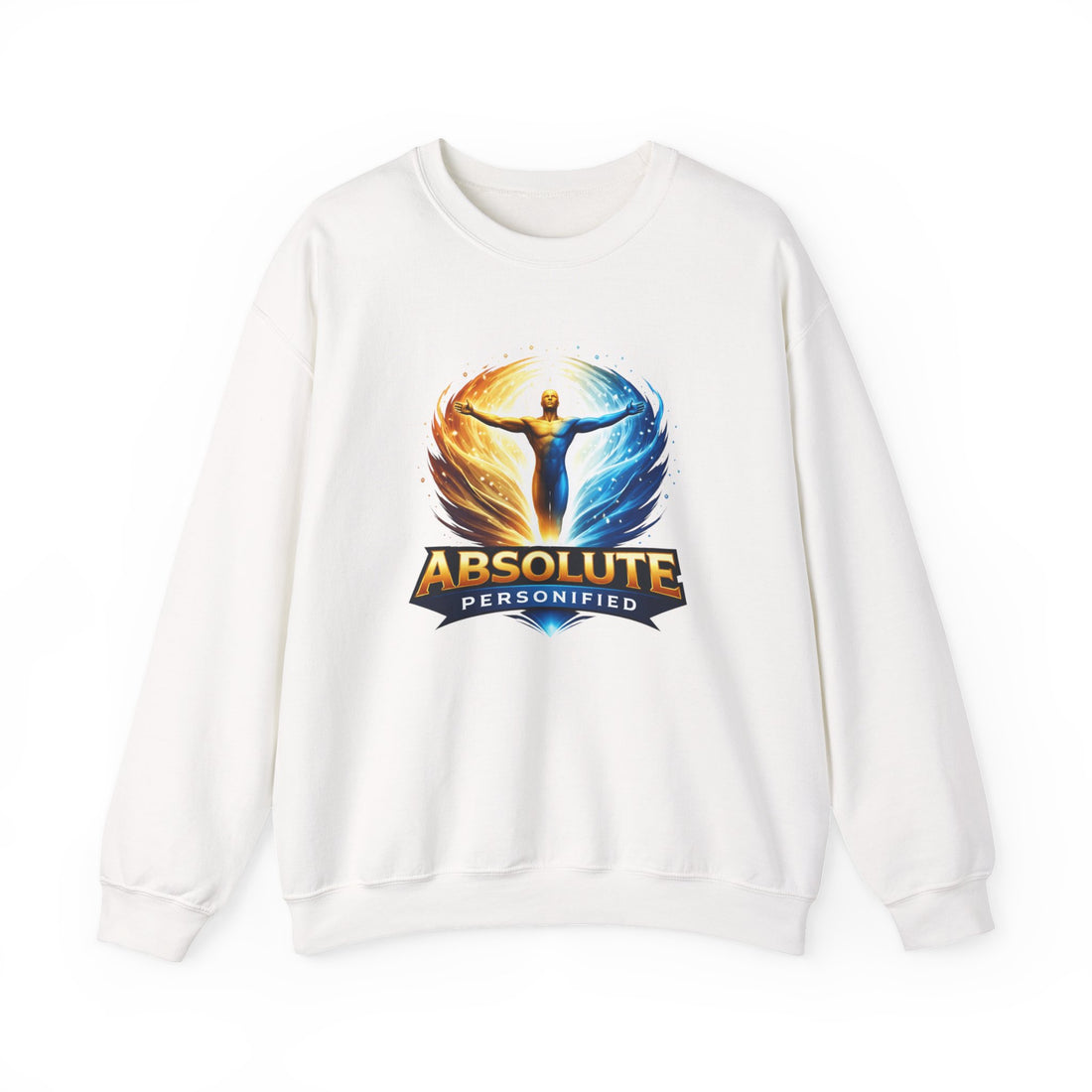 Printify Absolute Personified crewneck sweatshirt with a comfortable fit and stylish design, shown in a close-up image.