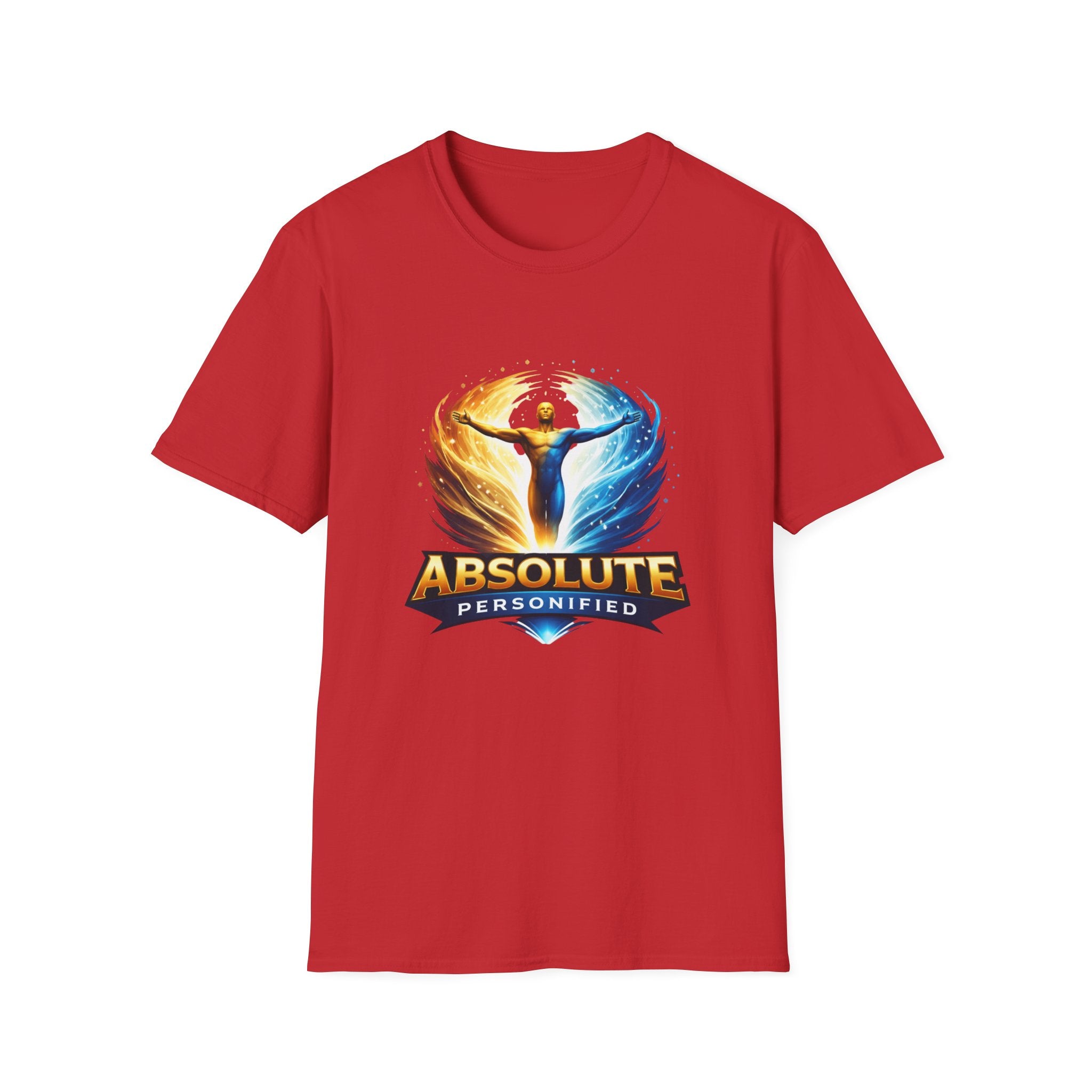 Printify Absolute Personified T-Shirt displaying a stylish graphic design on the front, casual fit, and soft fabric.