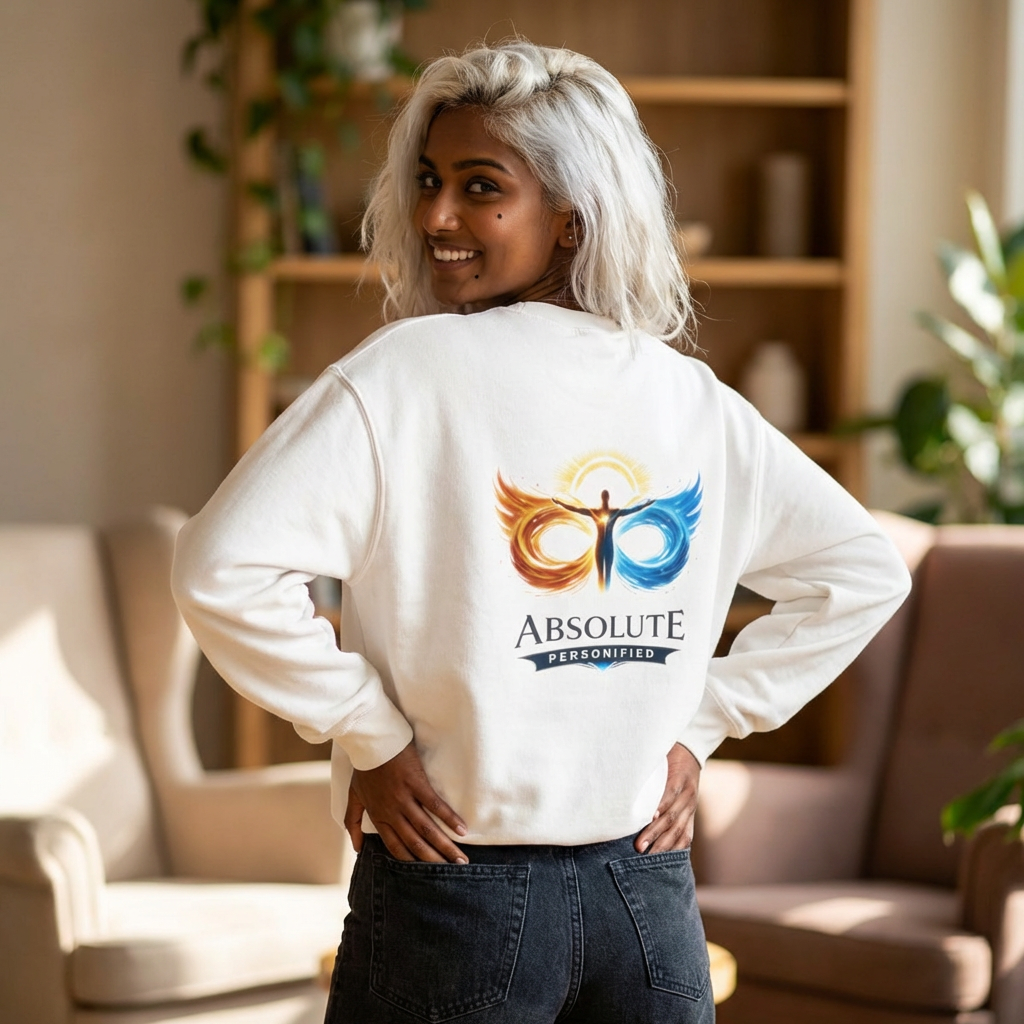 Printify crewneck sweatshirt in soft fabric with a classic fit, displayed flat on a white background.