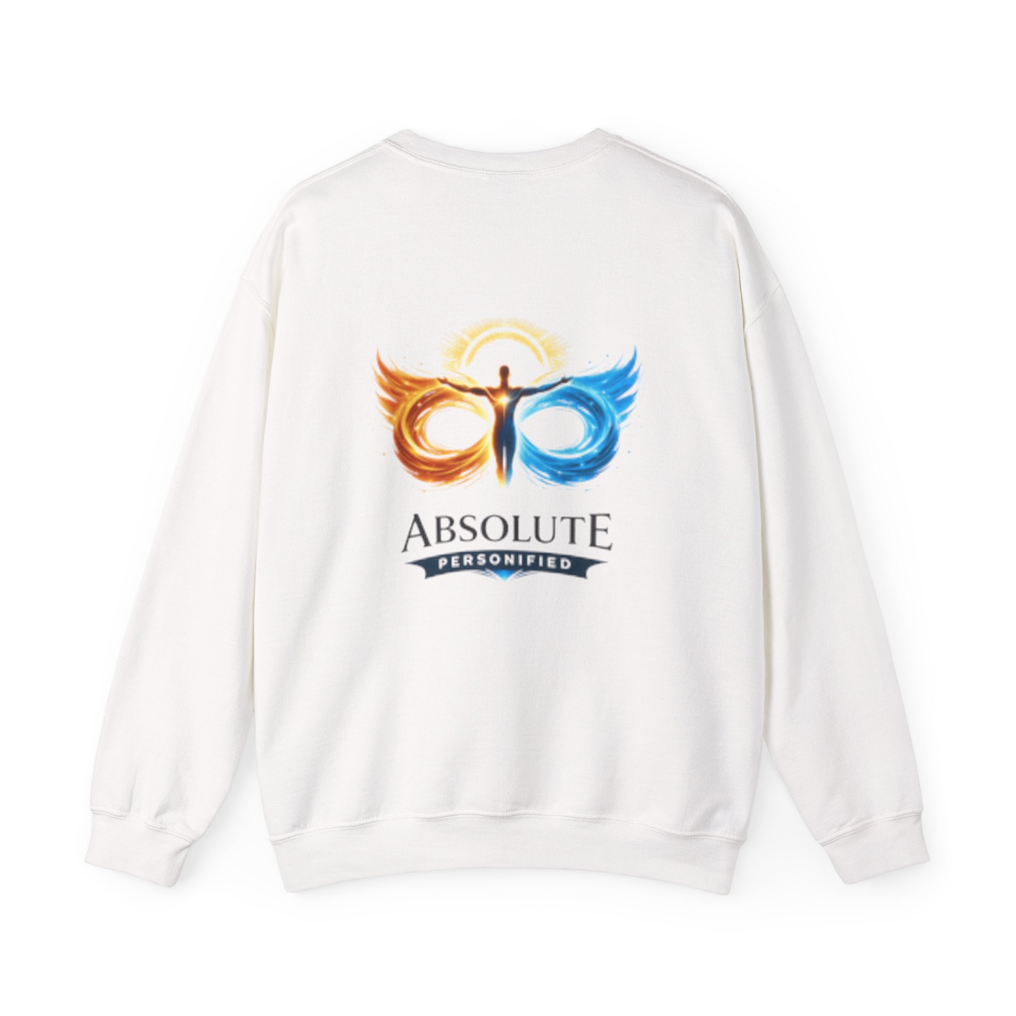 Printify crewneck sweatshirt showing a comfortable, casual fit with long sleeves and a ribbed neckline in a relaxed style.