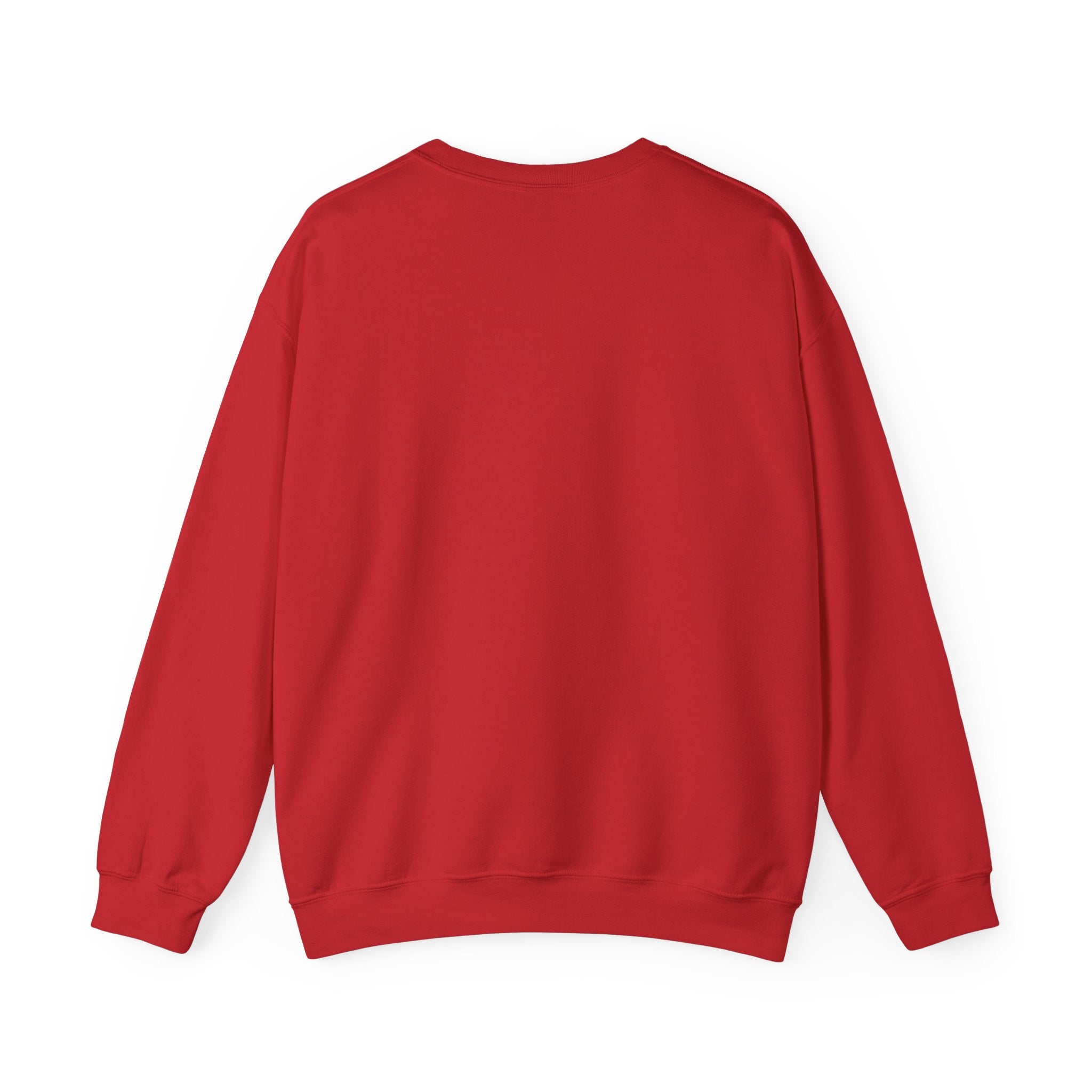 Black crewneck sweatshirt with "Absolute Perfection" script logo printed on the front, by Printify.