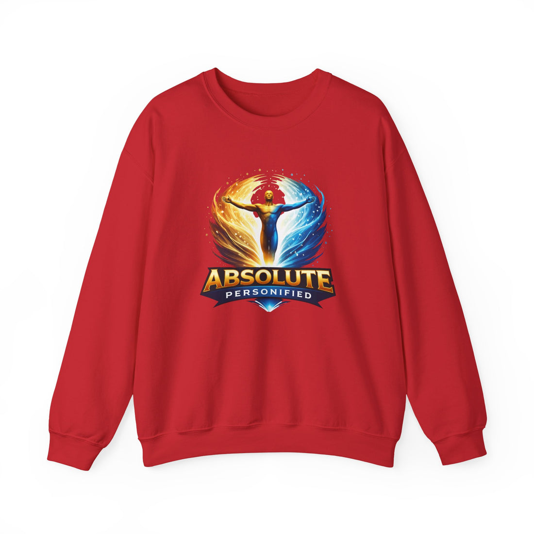 Printify Absolute Personified crewneck sweatshirt with a comfortable fit and stylish design, shown in a close-up image.