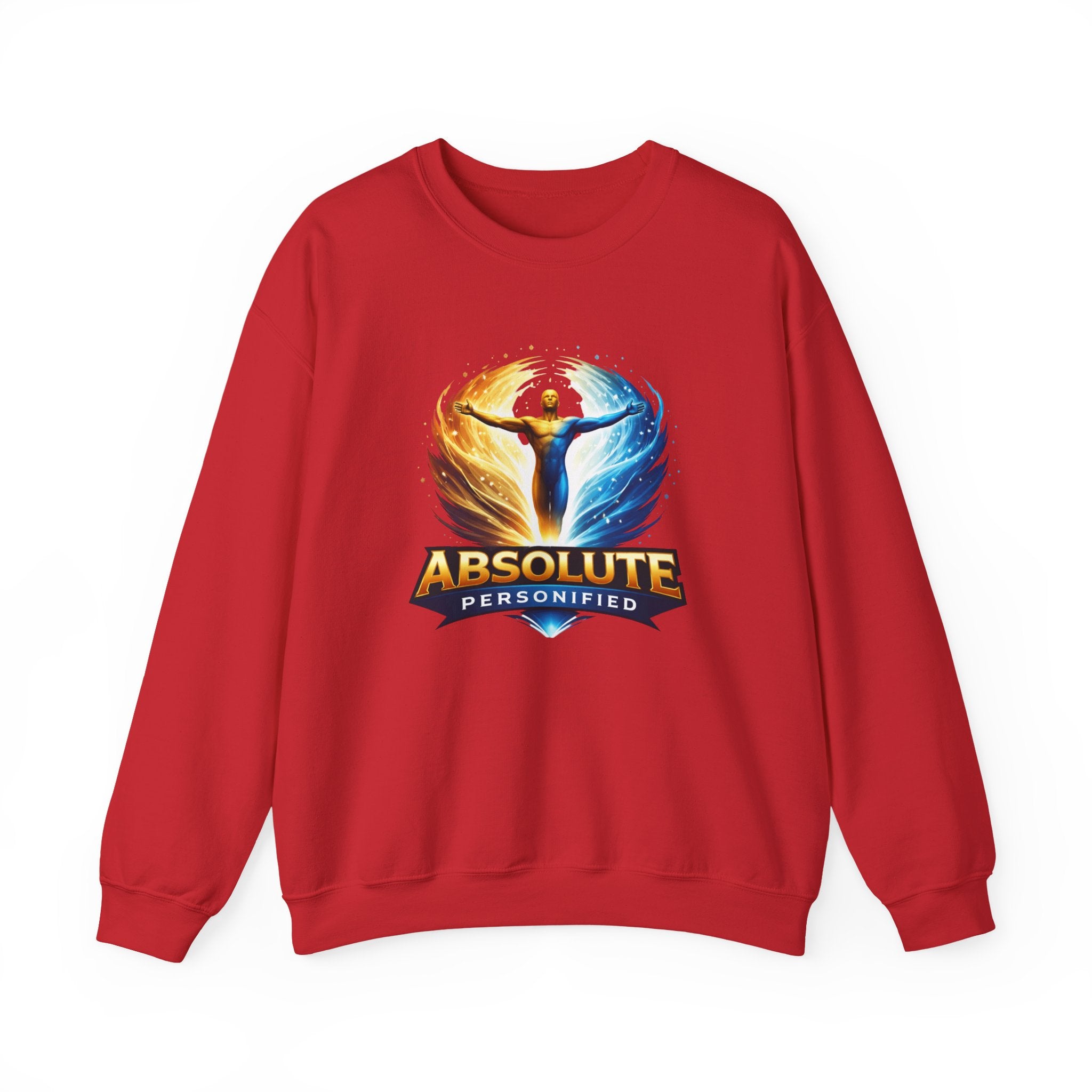 Printify Absolute Personified crewneck sweatshirt, soft cotton fabric, featuring a modern graphic design on the front.