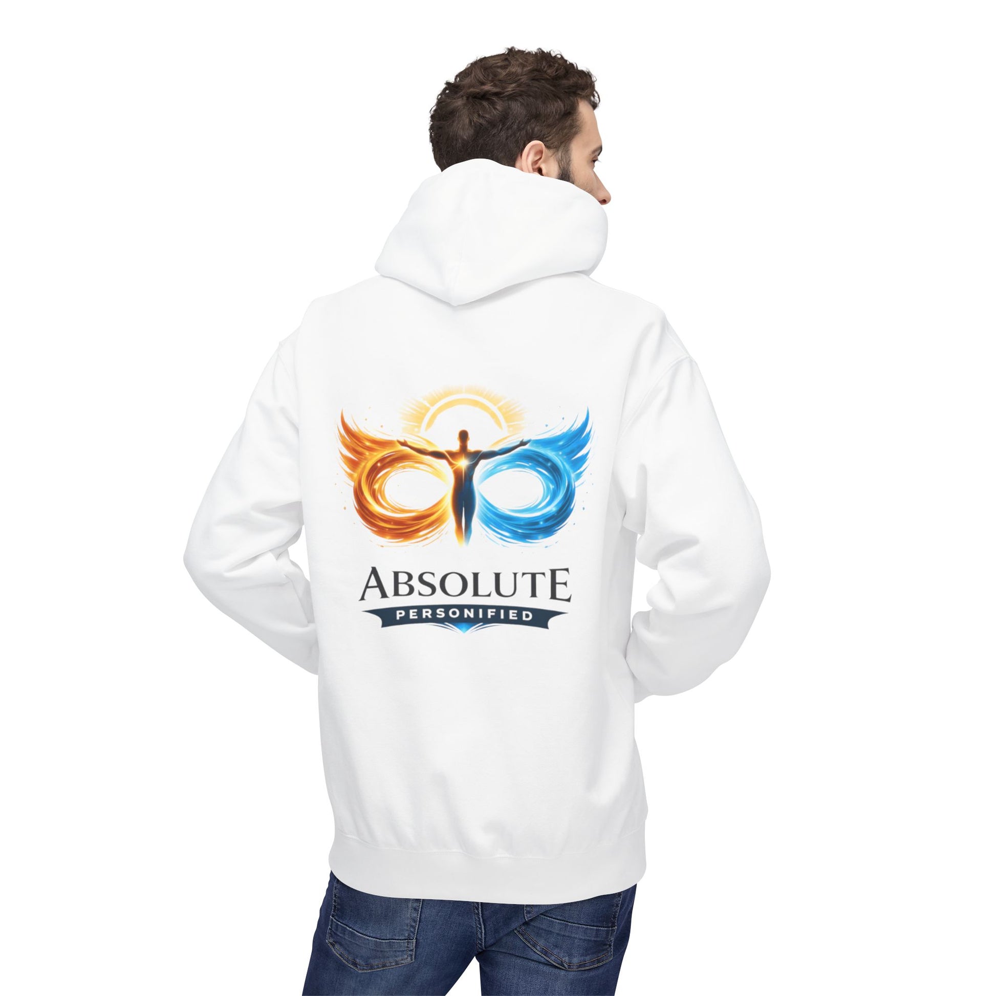 Printify oversized hoodie in soft fabric, featuring a relaxed fit and casual style, displayed on a hanger against a plain background.