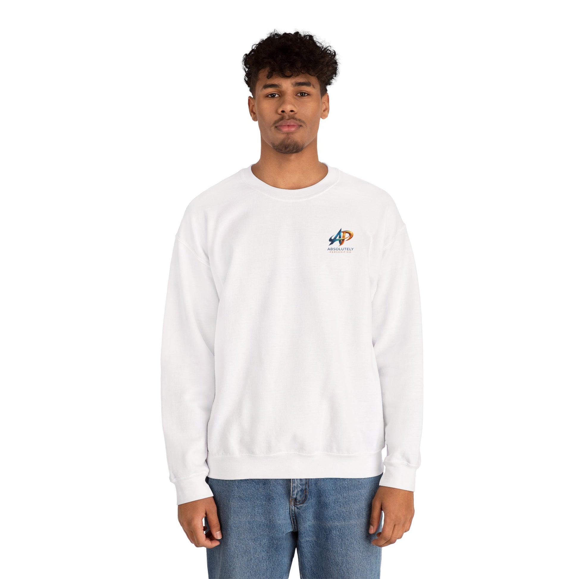 Printify crewneck sweatshirt, comfortable casual sweatshirt in soft fabric with a classic fit, shown in a neutral color.