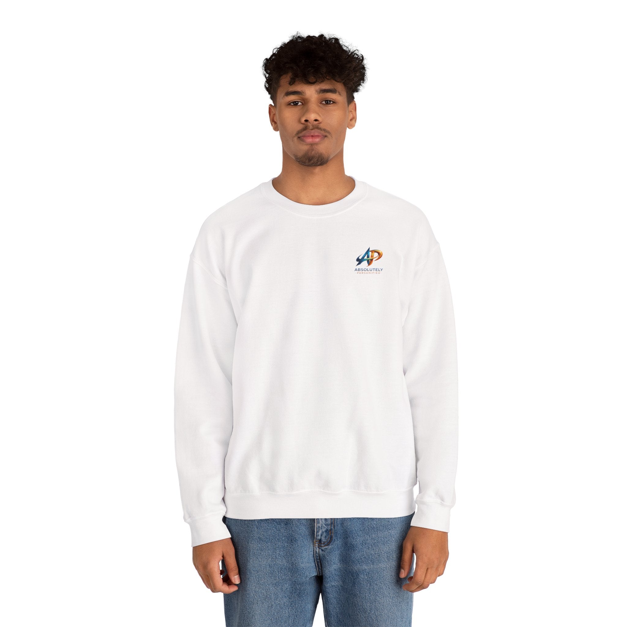 Printify crewneck sweatshirt, comfortable casual sweatshirt in soft fabric with a classic fit, shown in a neutral color.