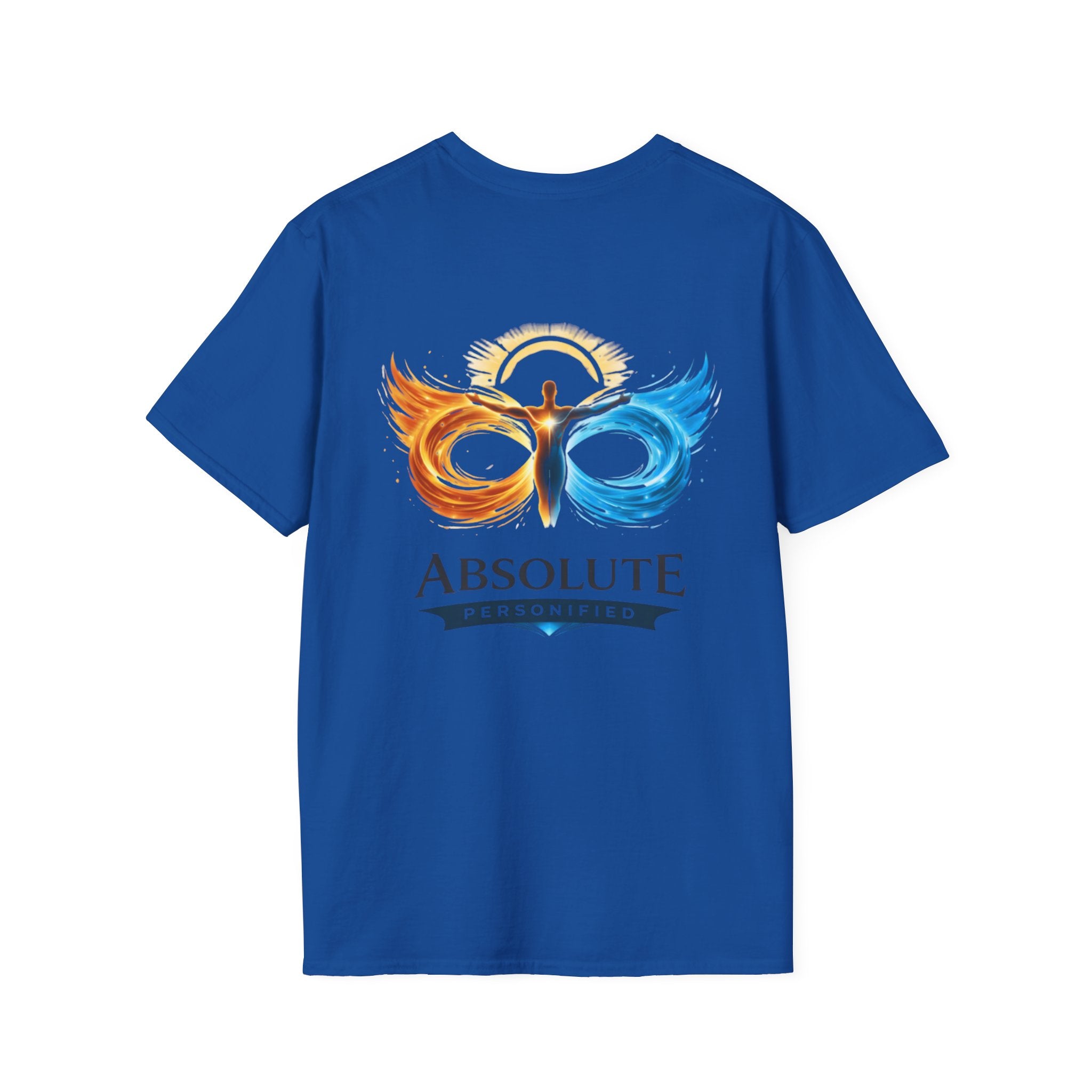 White Printify Absolute T-Shirt with short sleeves and round neckline, casual fit, displayed on a plain background.