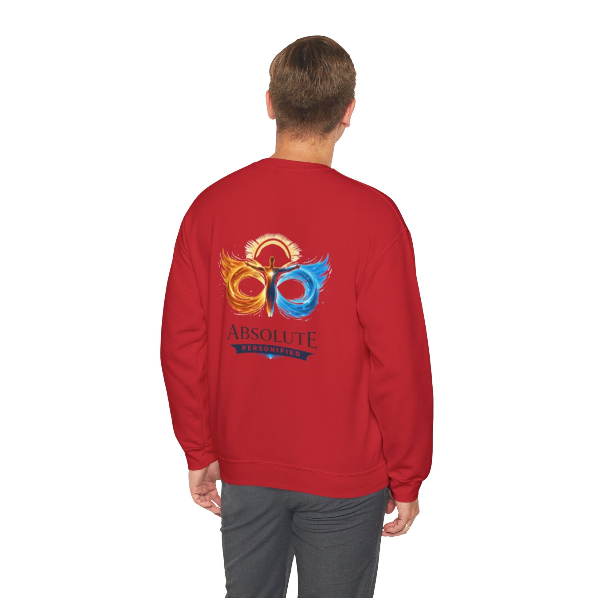 Printify crewneck sweatshirt featuring a comfortable, casual fit with a ribbed collar and cuffs, shown in a neutral color.