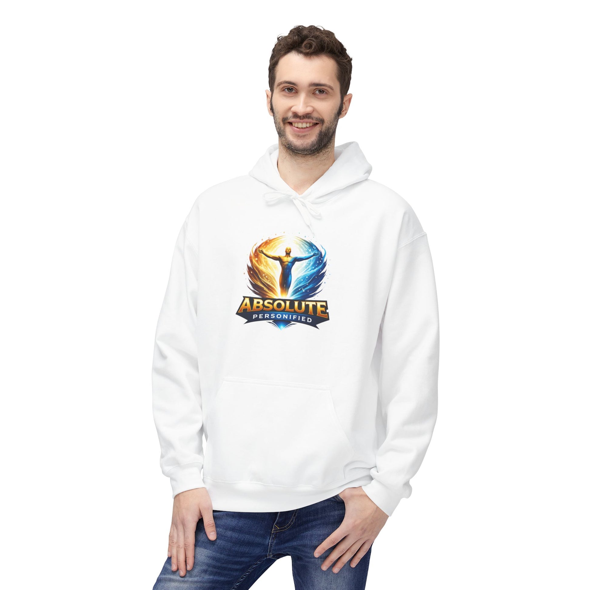 Printify oversized essential hoodie in soft fabric with a relaxed fit, featuring a hood and front pocket, ideal for casual wear.